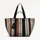 Radley London Hadleigh Place - Stripe - Large Open Top Tote - Snow