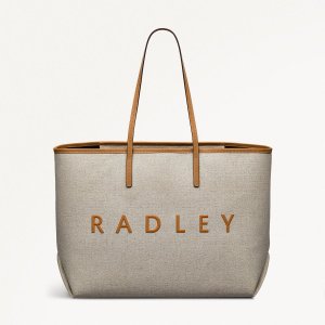 Radley London Sutherland Row - Large Open Top Tote - Saddle